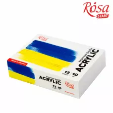 Набір акрилових фарб Ukraine 12x10мл, ROSA Start