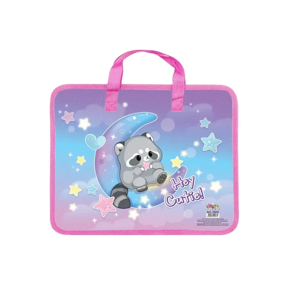 Тека пластикова з текстильними ручками KIDIS, серія "Raccoon" 13213