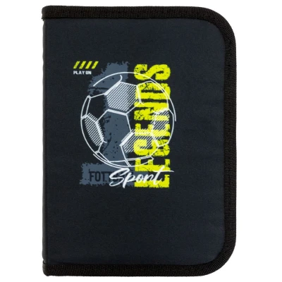 Пенал 1-яр. пустий, 1 відворот, поліестер, Football, 25108C Class