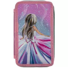 Пенал 2-яр. пустий, поліестер, Girls Dreams, 25305C Class