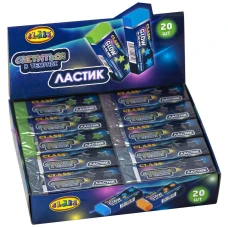 Гумка для стирання Eco-PVC, GLOWING, довж. 48мм, асорті, в дисплеї, 4985-1C, Class