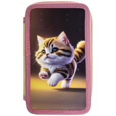 Пенал 2-яр. пустий, поліестер, Kitty, 25304C Class