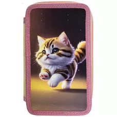 Пенал 2-яр. пустий, поліестер, Kitty, 25304C Class