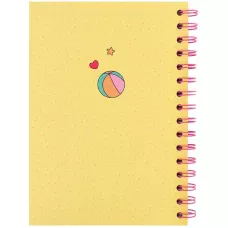Блокнот на спіралі картонна обкл., А5, 80 арк, кліт, Cute 1, K25-1911-1 Kite