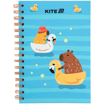 Блокнот на спіралі картонна обкл., А5, 80 арк, кліт, Cute 2, K25-1911-2 Kite