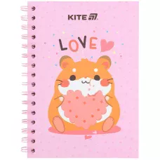 Блокнот на спіралі картонна обкл., А5, 80 арк, кліт, Cute 3, K25-1911-3 Kite