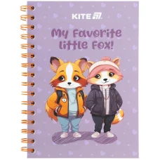 Блокнот на спіралі картонна обкл., А5, 80 арк, кліт, Cute 4, K25-1911-4 Kite