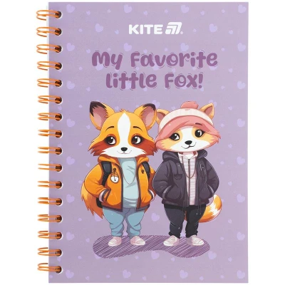 Блокнот на спіралі картонна обкл., А5, 80 арк, кліт, Cute 4, K25-1911-4 Kite