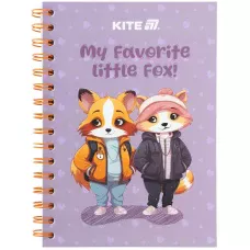 Блокнот на спіралі картонна обкл., А5, 80 арк, кліт, Cute 4, K25-1911-4 Kite