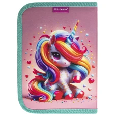 Пенал 1-яр. пустий, 1 відворот, поліестер, Cute Unicorn, 25101C Class