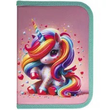 Пенал 1-яр. пустий, 1 відворот, поліестер, Cute Unicorn, 25101C Class