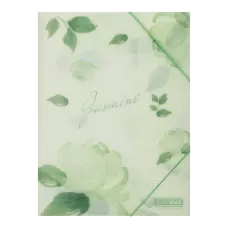 Папка на гумках ARABESKI, А4, матовий непрозорий пластик, м'ятний, BM.3908-38