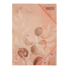 Папка на гумках ARABESKI, А4, матовий непрозорий пластик, персиковий, BM.3908-46