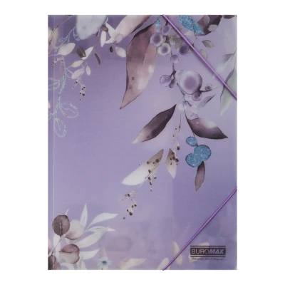 Папка на гумках ARABESKI, А4, матовий непрозорий пластик, сливовий, BM.3908-48