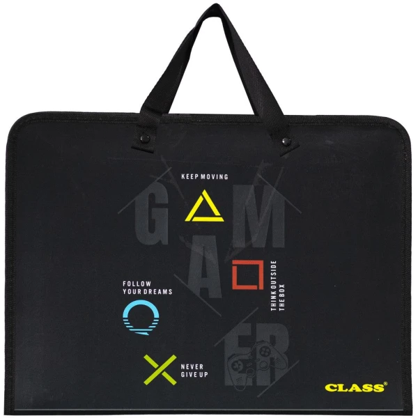 Папка з ручками Gamer, PP, 600 мкм, 350*255*45 мм, 5633-25C, Class