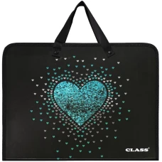 Папка з ручками Heart, PP, 600 мкм, 350*255*45 мм, 5635-25C, Class