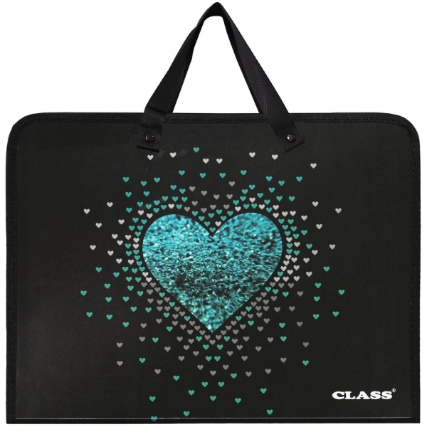 Папка з ручками Heart, PP, 600 мкм, 350*255*45 мм, 5635-25C, Class