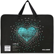 Папка з ручками Heart, PP, 600 мкм, 350*255*45 мм, 5635-25C, Class