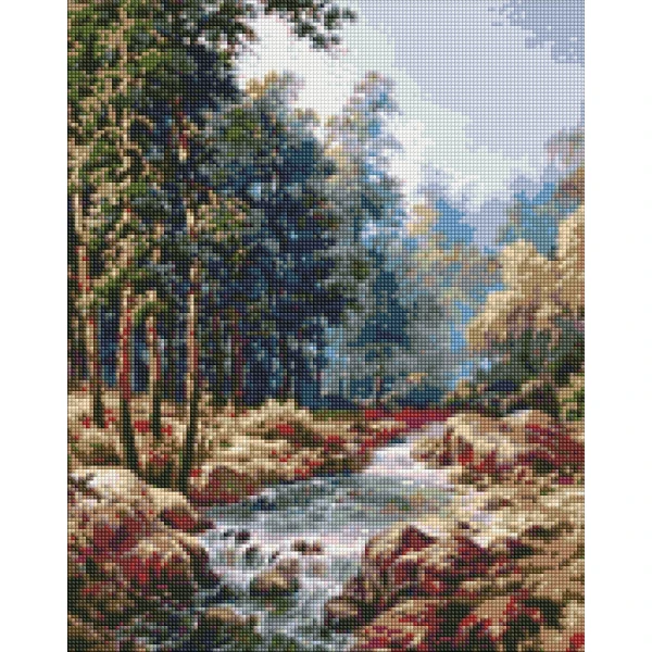 Набір з алмазною мозаїкою "Карпатцький водограй" 40*50см., AMO7333