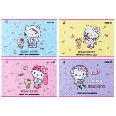 Зошит для малювання, 24 арк., скоба, софт тач + УФ лак, Hello Kitty HK25-242-1 Kite