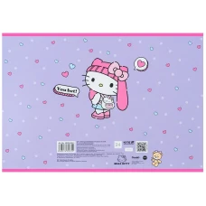Зошит для малювання, 24 арк., скоба, софт тач + УФ лак, Hello Kitty HK25-242-1 Kite
