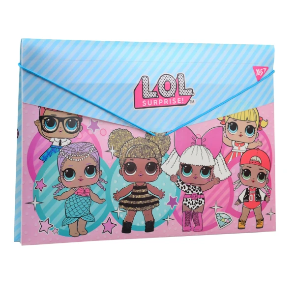 Папка пластикова на резинці "LOL Sweety" 38*25см., 491736 YES