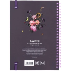 Блокнот на спіралі карт. обк., А5, 80 арк, кліт, OS, Purple field, 8471-6-A-OS