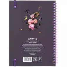 Блокнот на спіралі карт. обк., А5, 80 арк, кліт, OS, Purple field, 8471-6-A-OS
