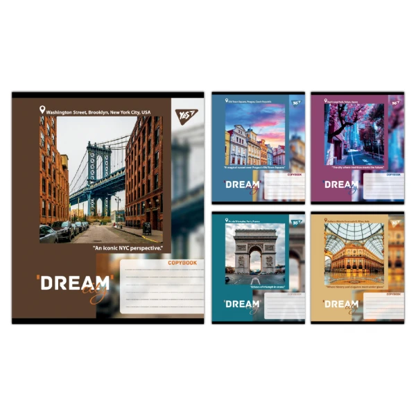 Зошит А5/24 арк лінія YES Dream City, 767700