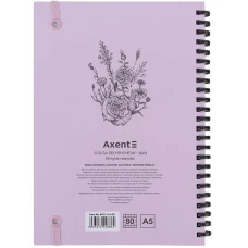 Блокнот на спіралі карт. обк., А5, 80 арк, кліт, OS, Pink Roses, 8471-2-A-OS