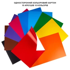 Картон кольоровий односторонній YES "Minecraft", 10 аркушів, А4, папка, 955455