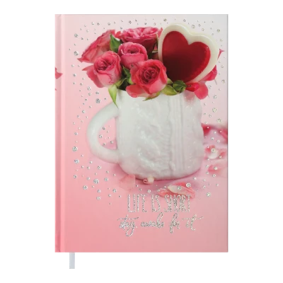 Щоденник недатований ROMANTIC, A5, рожевий, BM.2040-10