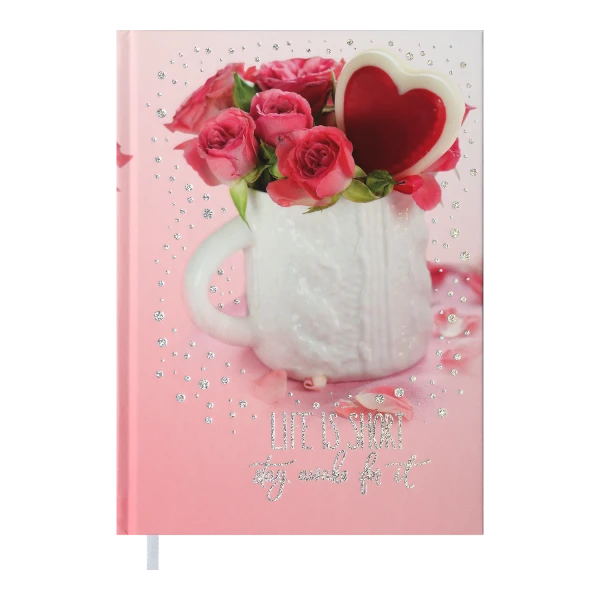 Щоденник недатований ROMANTIC, A5, рожевий, BM.2040-10