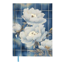 Щоденник недатований поліграфічний PEONY, A5, блакитний, 336 стор, BM.20170-14