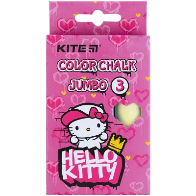 Крейда кольорова Jumbo, 3 кол. Hello Kitty HK21-077 Kite