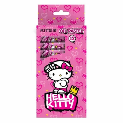 Пастель масляна, 12 кольорів Hello Kitty HK21-071 Kite