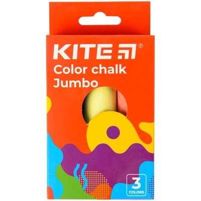 Крейда кольорова Jumbo, 3 кол. Kite Fantasy K22-077-2
