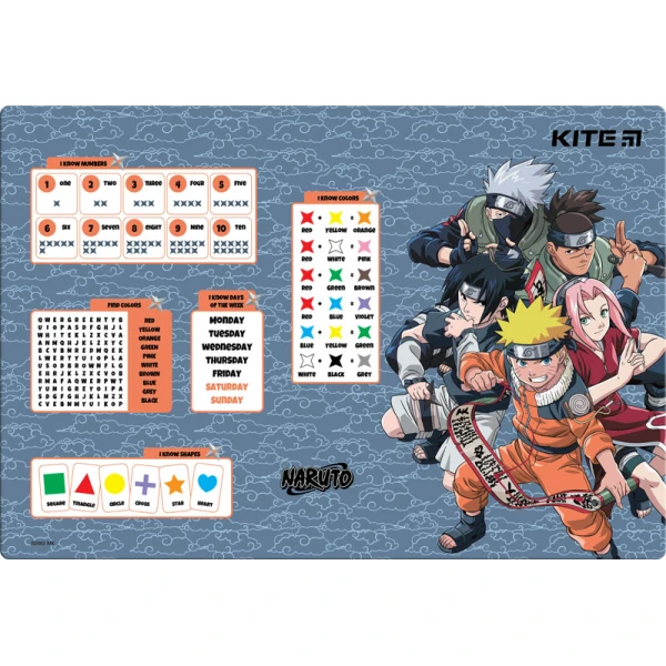 Підкладка настільна, 42,5x29см, PP Naruto NR23-207 Kite
