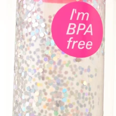 Пляшка для води "Sparkle", 570 мл, кришка рожевого кольору, 707006 YES