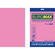 Папір кольоровий Euromax 80г/м2, NEON, рожевий, 20арк., BM.2721520E-10