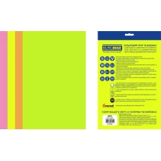 Папір кольоровий Euromax 80г/м2, NEON, 4 кольора, 20арк., BM.2721520E-99