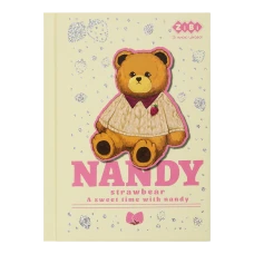 Блокнот BEAR TOY, А6, 64 арк., клітинка, тв. обл., мат. ламін.+лак, бежевий, KIDS Line, ZB.12721-28