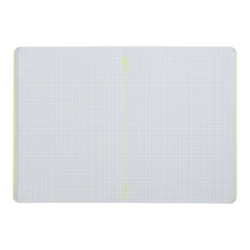 Книга записна NEON, А5, 80 аркушів, клітинка, зшита обкладинка PVC, жовта, BM.24822180-08