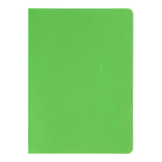 Книга записна NEON, А5, 80 аркушів, клітинка, зшита обкладинка PVC, зелена, BM.24822180-04