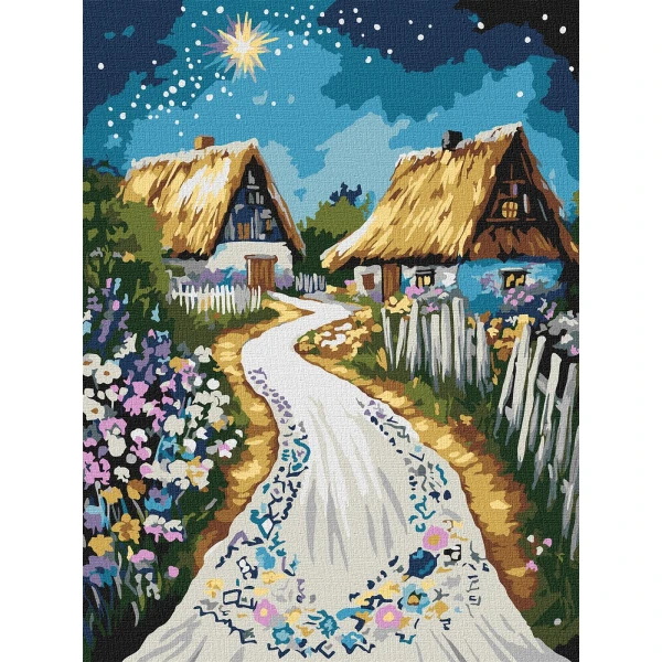 Набір для розпису по номерах "Хатина" 30x40см., KHO5161