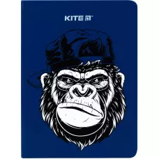 Блокнот тверда обкл., В6, 96 арк., клітинка Blue monkey K22-464-3