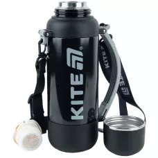 Термос 1200 мл, чорний, K25-1225-1 Kite