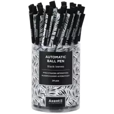 Ручка кулькова автомат., Black Leaves, синя, AB1092-07-A