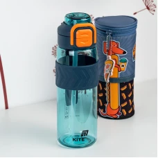 Пляшечка для води, 800 мл, блакитно-помаранчева, K25-1234-3 Kite