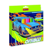 Олівці кольорові тригранні, 24 шт. 